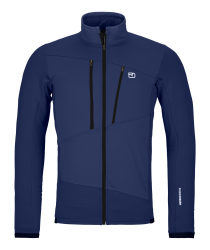 Mikina ORTOVOX Fleece Grid Jacket Men's Blue Nunatak